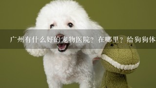广州有什么好的宠物医院？在哪里？给狗狗体检大概多钱。。谢谢 最好在天河这边