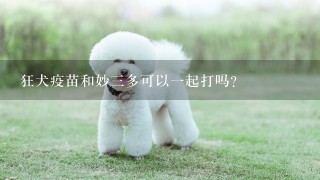 狂犬疫苗和妙3多可以1起打吗?