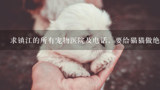 求镇江的所有宠物医院及电话，要给猫猫做绝育。