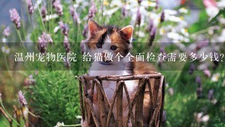 温州宠物医院 给猫做个全面检查需要多少钱？