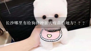 长沙哪里有给狗接种狂犬疫苗的地方？？？