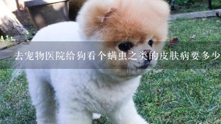 去宠物医院给狗看个螨虫之类的皮肤病要多少钱？