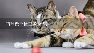 猫咪做个检查多少钱？