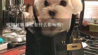 吸烟对肺功能有什么影响吗？