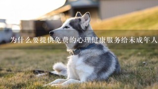 为什么要提供免费的心理健康服务给未成年人而不是成年人呢？