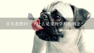 首先我想问一下什么是宠物学校的概念？