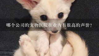 哪个公司的宠物医院在业内有很高的声誉