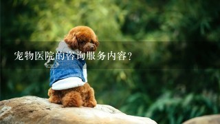 宠物医院的咨询服务内容?