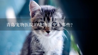 青岛宠物医院的宠物医生有哪些?