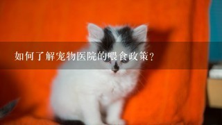 如何了解宠物医院的喂食政策?